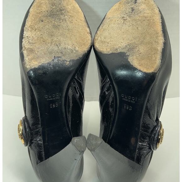 Gucci Black Patent Leather Bootie via Sophisticated Silhouette Size 9.5 - Picture 10 of 10